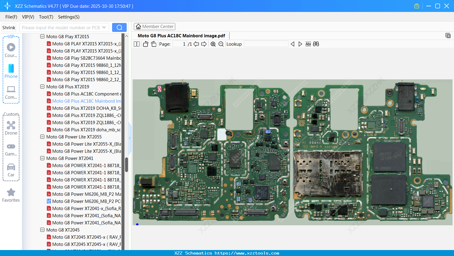 Motorola Moto G8 Plus AC18C Mainbord Image